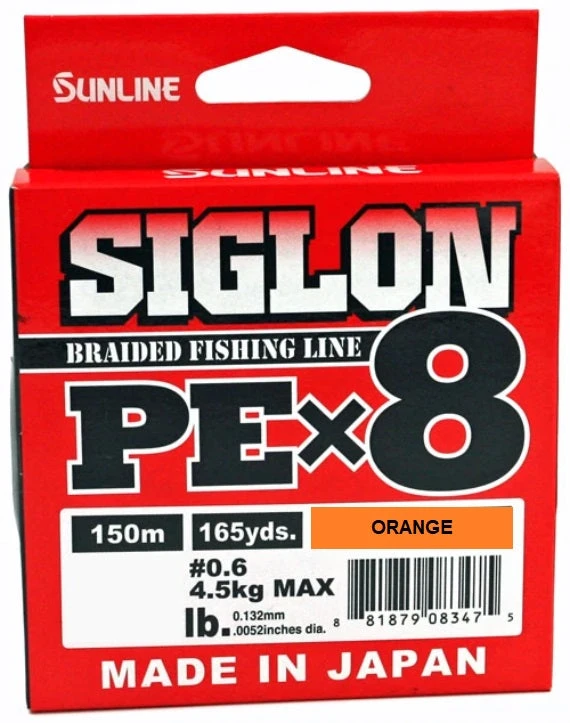 Sunline Siglon PEx8 Braid High-Vis Orange 165 Yd 1 Sunline Siglon PEx8 Braid High-Vis Orange 165 Yd