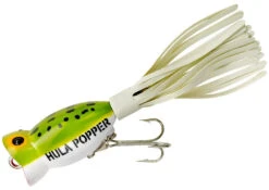Arbogast Hula Popper Topwater Popper -Fish Edge Store Frog 20White 20Belly 20White 20Skirt