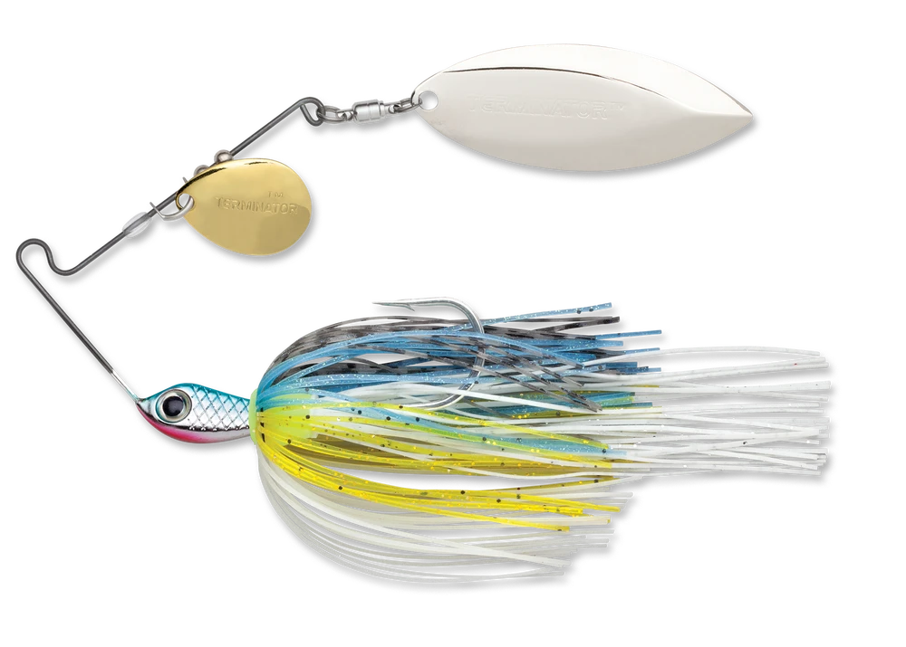 Terminator Stainless Pulse Skirt Spinnerbait Colorado Willow 3/8 Oz. 3 Terminator Stainless Pulse Skirt Spinnerbait Colorado Willow 3/8 Oz. - Image 3