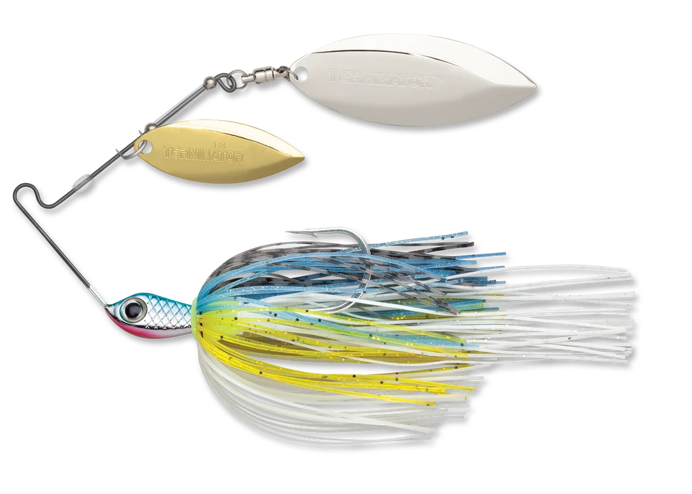 Terminator Stainless Pulse Skirt Spinnerbait Double Willow 3/8 Oz. 1 Terminator Stainless Pulse Skirt Spinnerbait Double Willow 3/8 Oz.