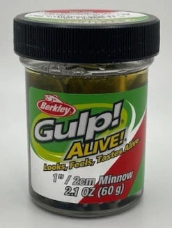 Berkley Gulp! Alive! 1 Inch Minnow 2.1 Oz. Jar 22 Berkley Gulp! Alive! 1 Inch Minnow 2.1 Oz. Jar -Fish Edge Store gulp alive jar